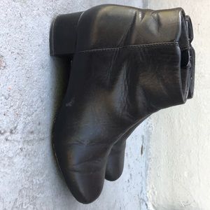 Clarks Collection Black Leather Booties